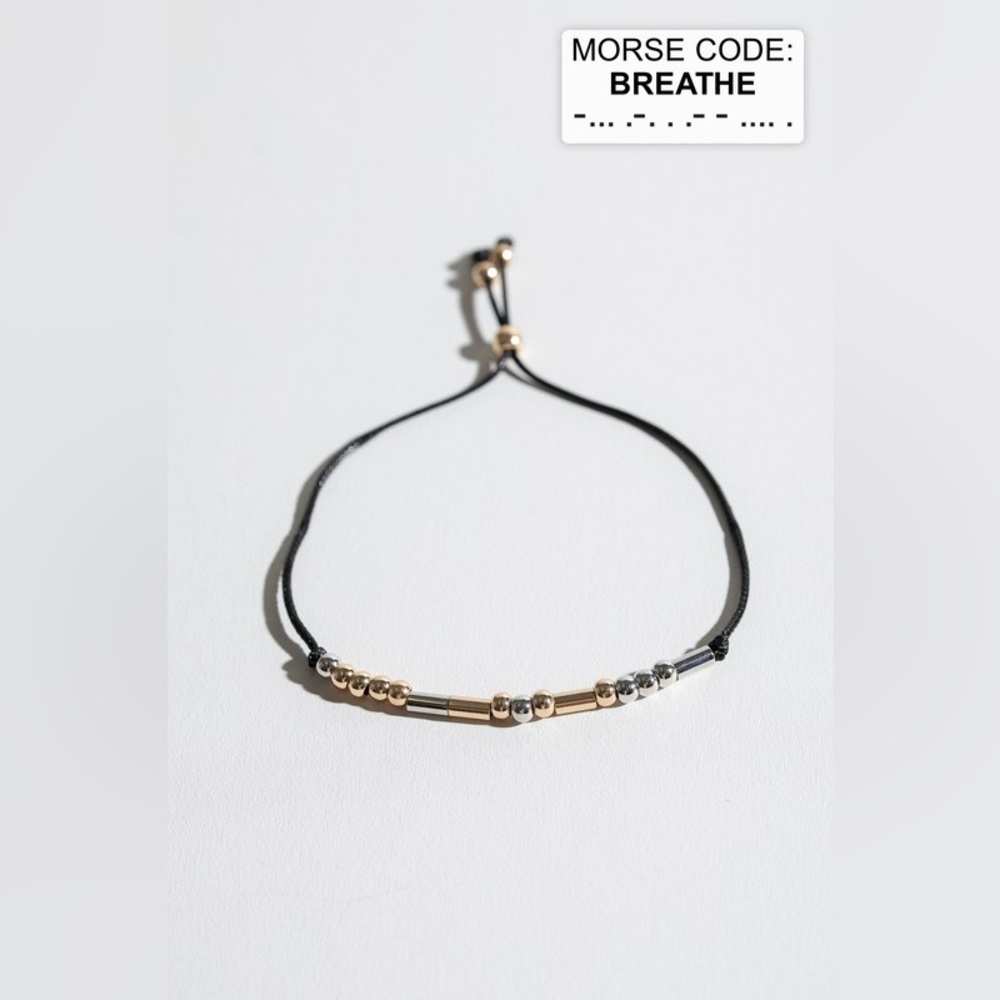 🩷 2/$25 - Morse Code - Breathe Bracelet